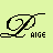 Animated contact sheet of a stylized 'P' logo with pink heart accents and the text 'AIGE' on a light green background, showing frame-by-frame changes in heart positions.
