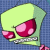 A pixelated cartoon character with a light green head, large pink eyes, and a gray mouth on the left side of a contact sheet; the right side shows green text reading "Original Icons .com" on a dark green background.