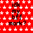 Red background with white star pattern and repeated black text "idk my bff mark?" in pixelated font.