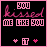 Animated contact sheet of 10 frames showing a pink text-based animation on black background with heart symbols and changing