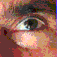 nine close-up eye images showing sequential eye movements and expressions with varying eyelid positions and pupil focus