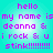 Pixelated text on cyan background with purple lettering, repeated in four identical quadrants.