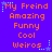 A static image with a purple background displays orange text reading "My Freind Amazing Funny Cool Weiros" in two vertical , each repeated three times, with light blue star and dot accents