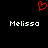 Red pixelated heart symbol above two identical white text labels on black background.