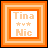Pixelated orange and white square icon with 'Tina' above two stars and 'Nic' below, surrounded by concentric orange borders.