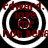 Four identical circular frames with concentric white rings on black background, each containing red text reading 'edward. love me not bens' in pixelated font.