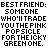 Two cartoon children holding popsicles, one pink and one green, with text above them repeating 'BEST FRIEND: SOMEONE WHO'LL TRADE YOU THE PINK POPSICLE FOR THE ICY GREEN ONE.'