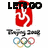 Animated sequence showing a red Hong Kong emblem with Olympic rings and changing letters 'U', 'S', 'A' over time.