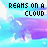 identical pixelated icons showing 'DREAMS ON A CLOUD' text over a blue-purple gradient background with white cloud shapes