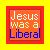 Four identical square icons arranged in a , each displaying "Jesus was a Liberal" text with layered borders