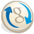 Circular icon with beige border and light cream background featuring a stylized gray 'G' and two blue curved arrows forming a loop.