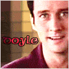 A person in a maroon collared shirt with red text 'ooyLe' below, showing sequential facial expressions and background changes.