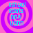 Four identical display cyan text 'school starts now ugh' over a pink and purple spiral background with no visible animation changes