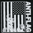 Static grayscale icon with vertical stripes, checkered pattern, and fragmented text elements on a dark background.