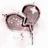 A pixelated image of two broken balloons with red text on a black background reading "you left me but I wanted you to stay".