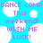 Pixelated text on a bright blue background with white cloud shapes, repeating 'DANCE COMP This weekend! WISH ME LUCK!' in purple letters.