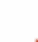 Red pixelated shapes resembling abstract flames or splatters move across a white background in