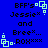 Blue background with black text reading "BFF's Jessie* and Bree*... .ROXxxxx" surrounded by light green pixelated square decorations.