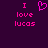 Pixelated pink text and heart symbol on dark purple background, with one version showing a pixel-art heart replacing the word 'love'.
