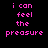 A static digital image displays repeated text in pink pixelated font on a black background with a gray lower-right section.