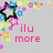 Pixelated star and flower design with pink text reading "ilu more than you'll ever kno." on gray background.