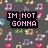 Pixelated text in pink and black on a dark background with repeating musical notes and hearts.