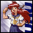 A pixelated anime-style character with red hair and a blue-and-white outfit appears on the left side of a contact sheet, while the right side displays stylized text "Anime IM" and "COM" against a black background.