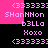 Pixelated text displays repeated phrases on a black background with pink rectangular overlays, showing animation through shifting pink blocks.