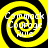 Four identical yellow and black spiral patterns arranged in a , each containing white text reading "Commack Courage Rule"