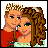 Pixelated image of two people with one person's arm around the other, next to a pink heart-shaped text box reading "Lindsay loves Brady!!".