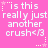 A static image with a bright pink background displaying repeated text in white pixelated font, each instance accompanied by small star and dot decorations.