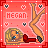 Pixel art buddy icon featuring a blonde woman lying down with legs raised, surrounded by hearts and the name "MEGAN" on a pink background.