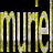 A pixelated yellow and white text logo with a black background, displayed as two frames in a contact sheet layout showing slight animation differences.