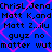 Blue background with pink diamond pattern overlaid by repeated black text phrases in pixelated font