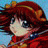 A 48x48 pixel buddy icon featuring a side-profile anime character with red hair and blue eyes on the left, paired with "Anime IM" text in white pixelated font on black background on the right.