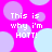 Pixelated text reads "This is why i'm HOTT!" on a bright pink background with overlapping light purple and light blue circles.