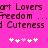 Pixelated text and heart symbols on a bright pink background with two identical side-by-side sections.