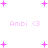 Pixelated pink text and plus signs on white background with repeated 'Ambi <3' phrases.