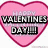 Pink heart-shaped icon with black text reading "HAPPY VALENTINES JUST ANOTHER DAY!" and "FOR SINGLES TO FEEL GRAPPPY", featuring pixelated animation changes.
