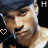 nine identical pixelated images showing a person with dark hair and light skin wearing a black cap, each featuring vertical text on the right side