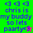 Green and pink background display blue text reading 'chris is my buddy so lets paarty' with '<3 <3 <3' above, featuring a star symbol that changes color between frames