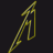 Pixelated golden arrow pointing upward-right on black background, with gradient shading and visible pixelation.