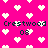 Pixelated pink background with white heart shapes and repeated text "Crestwood 08" in dark gray.