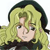 Pixelated anime-style character with light green hair and dark green headband, wearing dark clothing, facing forward with neutral expression.