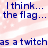 Pixelated blue text on a pink and white striped background with repeated phrases.
