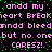 Pixelated text in pink and green on black background repeats phrases about a bleeding heart with no one caring.