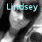A grayscale image of a person with light-colored hair wearing dark clothing, overlaid with cyan text reading "Lindsey LOVES William Alexander Carr" across four quadrants.