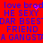 Red background with blue pixelated text repeating phrases like 'love brod' and 'HE SEXY', featuring a small pink heart animation.