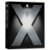 A static pixelated image of a large X shape with a bright center, set against a dark background with subtle gradient shading.