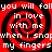 Red and black spiral pattern with repeated white text reading "you will fall in love with me when i snap my fingers" arranged across four quadrants.